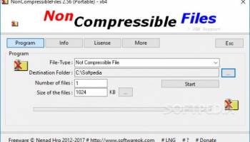 NonCompressibleFiles Portable screenshot