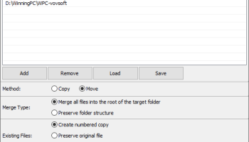 Vovsoft - Merge Multiple Folders screenshot