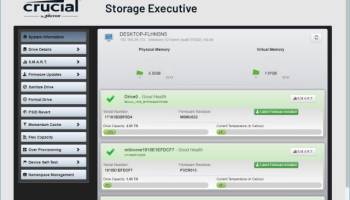 Crucial Storage Executive screenshot