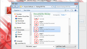 Aryson PDF Repair screenshot