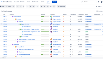 Structure for JIRA screenshot