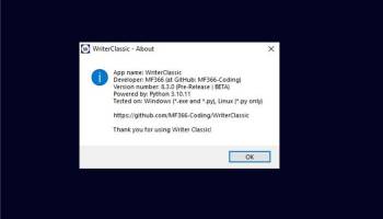 WriterClassic screenshot
