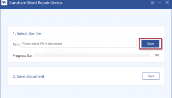 iSunshare Word Repair Genius screenshot