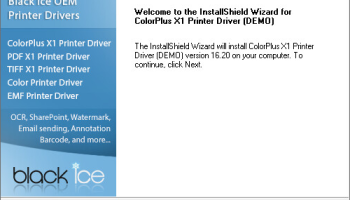 Black Ice Color Printer Drivers screenshot