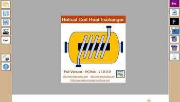 Helical Coil Heat Exchanger Design screenshot