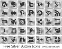 Free Silver Button Icons screenshot