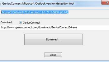 Outlook version detection tool screenshot