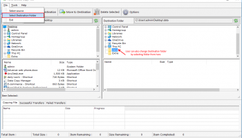 Advance Data Copy Tool screenshot