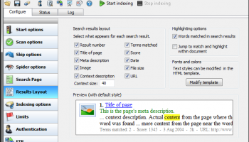 Zoom Search Engine Free Edition screenshot