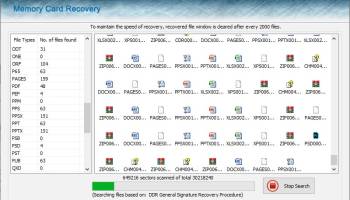 Memory Card Restore Application screenshot