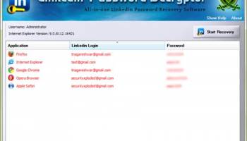 Linkedin Password Decryptor screenshot