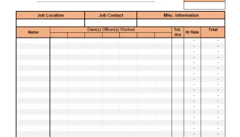 Timesheet Invoice Template screenshot