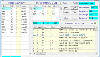 1D Stock Cutter screenshot