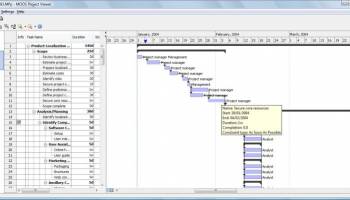 MS Project Viewer screenshot