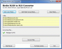 Shift MS XLSX to XLS screenshot