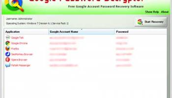 Google Password Decryptor screenshot