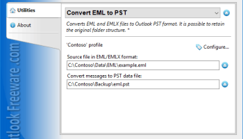 Convert EML to PST for Outlook screenshot