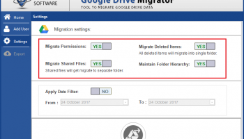 Google Drive Migration Tool screenshot