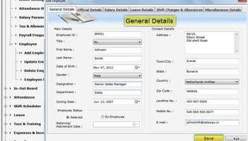 Staff Payroll Software screenshot