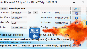 ExEinfo PE Win32 bit identifier screenshot