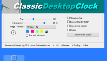 ClassicDesktopClock screenshot