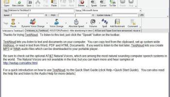 TextAloud screenshot