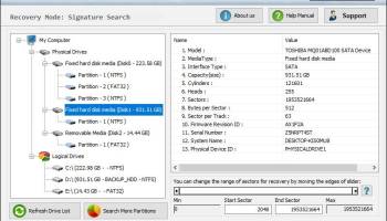 Windows FAT Data Salvage Software screenshot