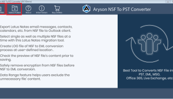 NSF to MBOX Converter screenshot