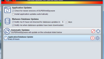 SUPERAntiSpyware Database Definitions Update screenshot