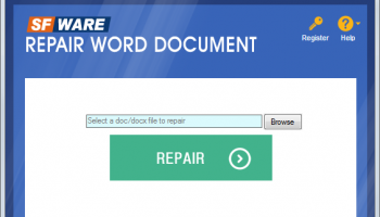 SFWare Repair Word Document screenshot