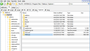 Tablacus Explorer screenshot