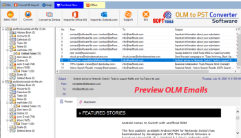 eSoftTools OLM to PST Converter screenshot