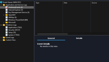 EventLogViewer screenshot