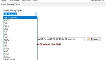 CubexSoft Windows Live Mail Export screenshot