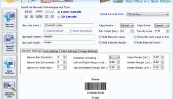 Postal Barcode Labels Creator screenshot