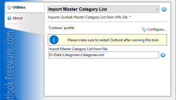 Import Master Category List for Outlook screenshot