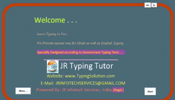 JR Hindi Typing Tutor and Data Entry screenshot