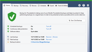 zebNet Backup for Thunderbird Free Edition screenshot