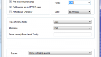 CSV to DBF Converter screenshot