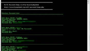 WiFi Password Dump screenshot