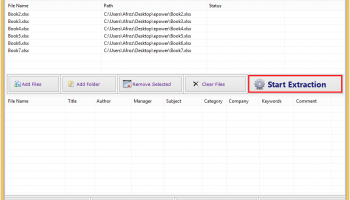 Excel Workbook Properties Extractor screenshot