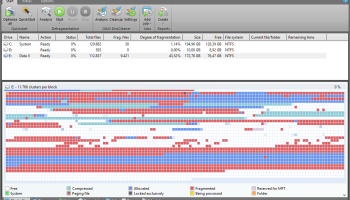 O&O Defrag Professional Edition screenshot