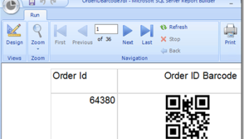 Native SSRS Barcode Generator screenshot