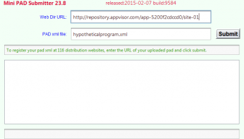 Mini PAD Submitter screenshot