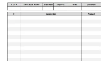 Blank Service Invoice Template screenshot