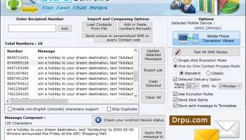 Bulk SMS Software for GSM Mobile Phone screenshot