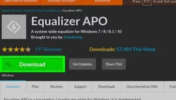 Equalizer APO screenshot