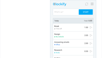 Clockify Time Tracker for Chrome screenshot