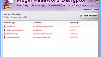 Pidgin Password Decryptor screenshot