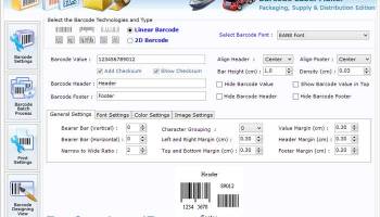 Packaging Barcode Label screenshot